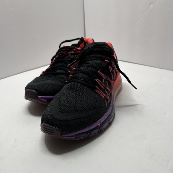 Nike Air Max Womens 8.5 Running‎ Shoes Hyper Punch 698903-006 Black Pink - Picture 4 of 8